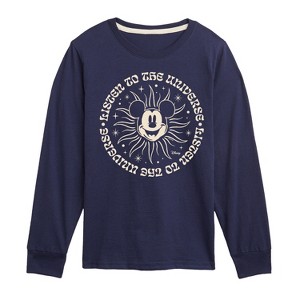 Boys' - Disney - Mickey Listen To The Universe Long Sleeve Graphic T-Shirt - 1 of 4