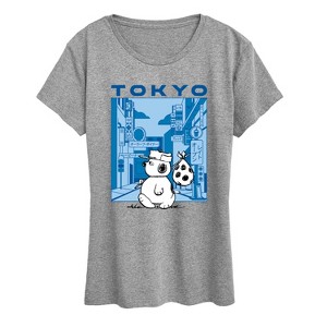 Women's - Peanuts - Olaf Tokyo Street Short Sleeve Graphic T-Shirt - 1 of 4