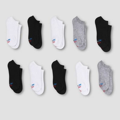 Hanes Boys' X-Temp Crew Socks, Black, 6 Pack, Size Medium