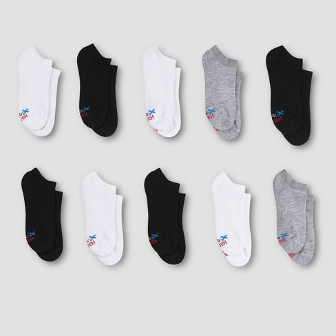 Hanes Boys' X-temp No Show 9 + 1 Bonus Pack Athletic Socks - Color May ...