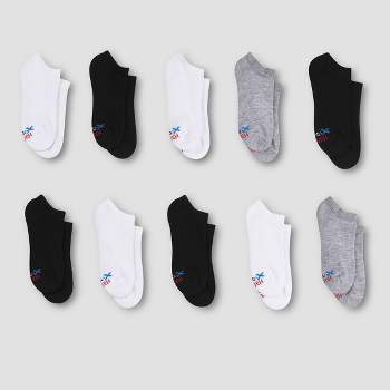 Hanes Boys' X-Temp No Show 10pk Athletic Socks - Color May Vary
