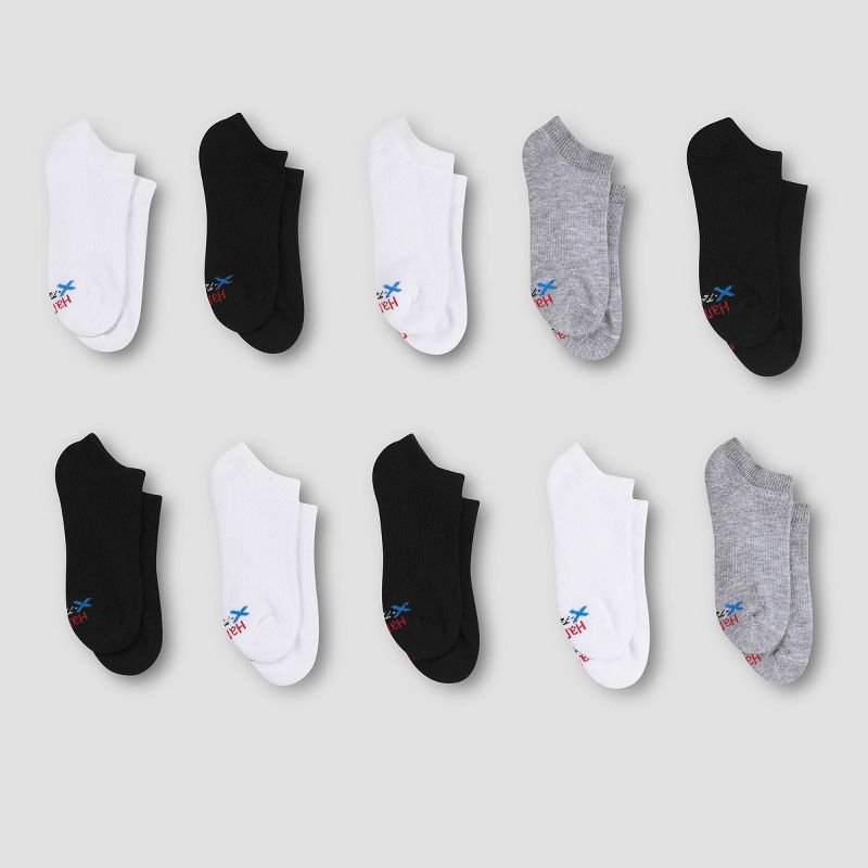 Hanes Boys' X-Temp No Show 10pk Athletic Socks - Color May Vary, 1 of 5