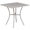 Flash Furniture Oia Commercial Grade 28" Square Indoor-Outdoor Steel Patio Table Set with 4 Round Back Chairs - 3 of 4