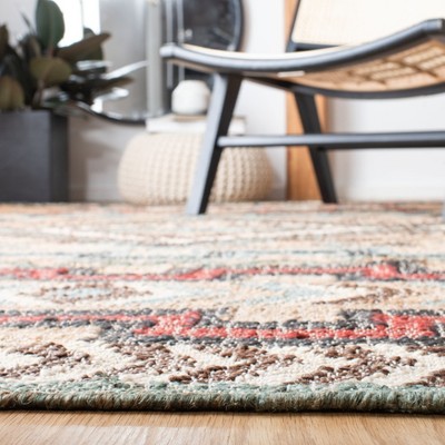 Handwoven Blue and Natural Geometric Kilim Area Rug