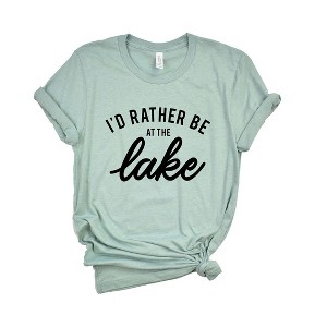 Simply Sage Market Women's I'd Rather Be At The Lake Short Sleeve Graphic Tee - 1 of 4