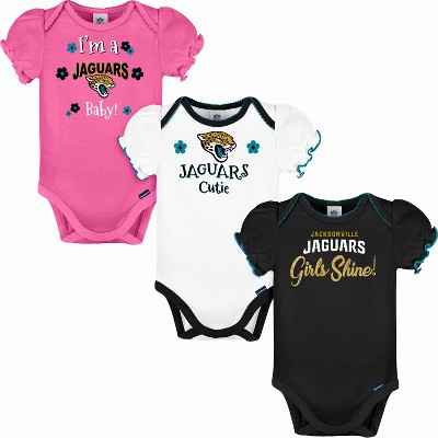 NFL Jacksonville Jaguars Infant Boys' AOP 3pk Bodysuit - 0-3M