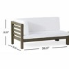 NicBex 4-Piece Sectional Couch with Coffee Table, V-Shaped Outdoor Patio Sofa Set, Acacia Wood Outdoor Sofa Set with Cushions - 3 of 4