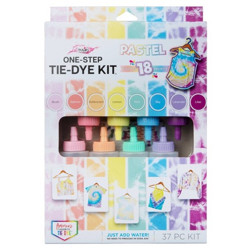 103 Piece Pastel Tie Dye Kit with Gloves for Kids and Adults, Paint Party Supplies (6 Assorted Colors)