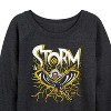Women's - Marvel - X-Men Storm Lightning Lightweight French Terry Wide Neck Long Sleeve Shirt - 2 of 4