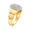 Ross-Simons 0.50 ct. t.w. Lab-Grown Diamond Puffy Cluster Ring in 18kt Gold Over Sterling - 3 of 4