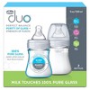 Chicco 2pk Duo Hybrid Baby Bottle with Invinci-Glass Inside/Plastic Outside with Slow Flow Anti-Colic Nipple - Clear/Gray - 5oz - 2 of 4