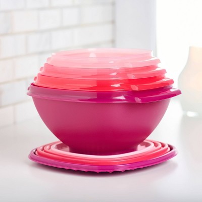 Tupperware 30pc (set of 15) Heritage Food Storage Container Set Pink: Stackable, BPA-Free, Dishwasher-Safe, Airtight Seal
