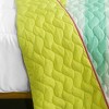 Slickblue Full/Queen 3PC Quilt Set, Handmade Vermicelli-Quilted, TC Fabric, Patchwork Design, 3 Colors - 4 of 4