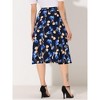Allegra K Women's Chiffon Summer Vintage Floral Print A-Line Midi Skirts - 4 of 4