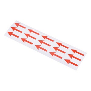 Unique Bargains Industrial Work Inspection Indicator Long Arrow Self-Adhesive Labels 2" x 0.8" Red - 1 of 4