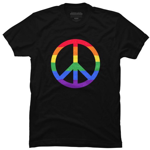 Design By Humans Rainbow Pride And Peace Sign By Juanmedina T-shirt ...