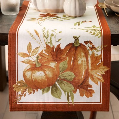 Autumn Pumpkin Grove Fall Polyester Table Runner