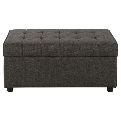 Eve Rectangular Linen Storage Ottoman Gray - Room & Joy