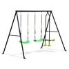 Hotraffy Swing Set with Glider, 2 Blet Swing, Backyard 550LBS 3 Seat - 2 of 4