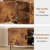 Skyzoo TV Stand for 50/55/65/75/85" inch TV Mid Century TV Table 2 Storage Cabinet with Open Shelves for Living Room - 4 of 4