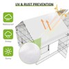 Chicken Coop 130"×40"×40", Rabbit Run with Waterproof Cover, Farm Animal Enclosure Crate Playpen Exercise Pen for Outdoor Backyard - 4 of 4