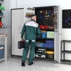 Munora - 71" Tall Rolling Tool Cabinet with Pegboard - 15.75"D x 31.5"W x 70.87"H - Black/Grey - 4 of 4