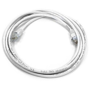 Monoprice Cat6 Ethernet Patch Cable - 7 Feet - White | Network Internet Cord - RJ45, Stranded, 550Mhz, UTP, Pure Bare Copper Wire, 24AWG - 1 of 4