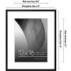 Americanflat 13x16 Picture Frame with Polished Plexiglass - Use as 9x12 Frame with Mat or Display 13x16 Photo Without Mat - Black - 2 of 4