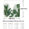 LunaLulinlk Tropical Green Plant Fabric Shower Curtain, Waterproof Washable Bathroom Decor, 72" x 72" - 4 of 4