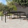 vidaXL Garden Dining Table Brown 98.4 x 39.4 x 29.5 in Poly rattan - 2 of 4