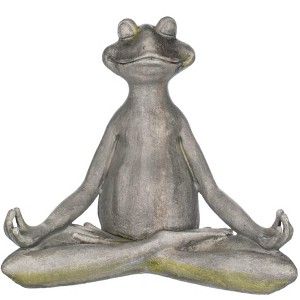 Sullivans Yoga Resin Frog Figurine 15"H Gray - 1 of 4