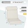 Aoodor Outdoor High Back Dining Chair Cushion Set, Water Proof & Stain Resistant Polyester Fabric Cover with Ties and Zipper, Set of 4 - 4 of 4