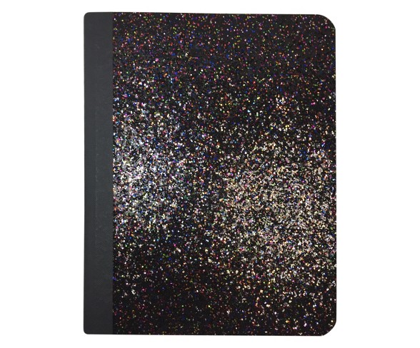 Glitter Composition Notebook College Ruled Black - Pallex
