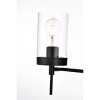 Elegant Lighting Benny 3 light Black and Clear Bath Sconce - 4 of 4