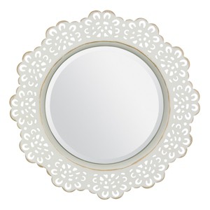 12.5" Decorative Floral Metal Lace Wall Mirror - Stonebriar Collection - 1 of 4