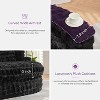 83 inch Oversized Round Sofa, Soft Cushion Sofa Bed with 6 Pillows, Round Chaise Lounge Chair for Bedroom, Livingroom, Gray - 3 of 4