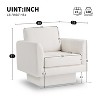 CAVINAS Teddy Velvet Swivel Accent Chair with Curved Armrest,Cozy Upholstered Swivel Living Room Chairs,Reading Chairs for Living Room - 3 of 4