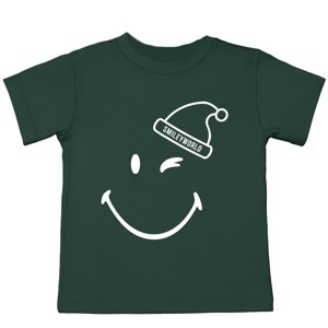 SmileyWorld Santa Hat Outline - Youth Short Sleeve Graphic T-Shirt and Toddler Short Sleeve Graphic T-Shirt - 1 of 3