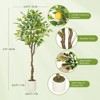 homfan Artificial Lemon Tree, Fake Lemon Plant with Lights, Faux Lemon Tree with Realistic Trunk and Fruits - 4 of 4