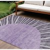 Purple Eggplant And Lavender Abstract Washable Indoor Outdoor Area Rug - 2 of 4