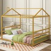 CAVINAS Queen Size House Platform Bed Frame with Chimney,Metal Floor Bed for Kids Room,Bedroom - 2 of 4
