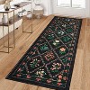Floral Rugs for Living Room Bedroom Farmhouse Geometric Area Rugs Soft Low Pile Non-Slip Indoor Mat for Living Room Bedroom - 3 of 4