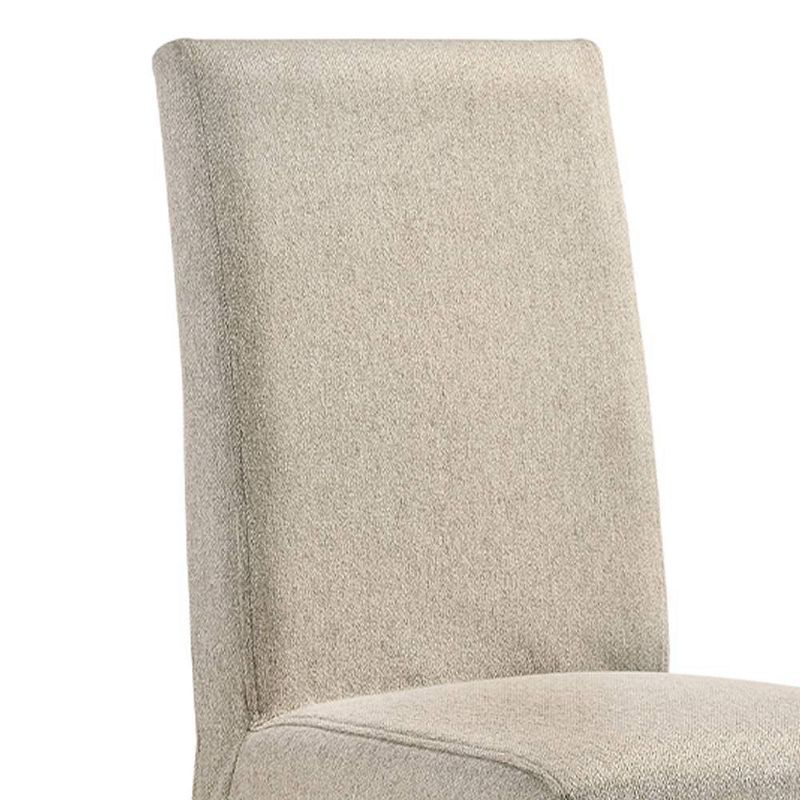 Faustine Accent Chair Tan Fabric/Salvaged Light Oak Finish - Acme Furniture, 3 of 7