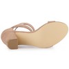 Allegra K Women's Open Toe Lace Up Ankle Strap Chunky Heel Sandals - 4 of 4