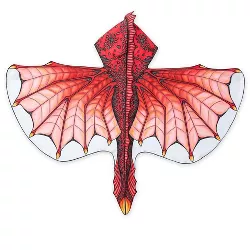 HearthSong Polyester Dragon Wings for Kids' Dress Up Imaginative Play, Red