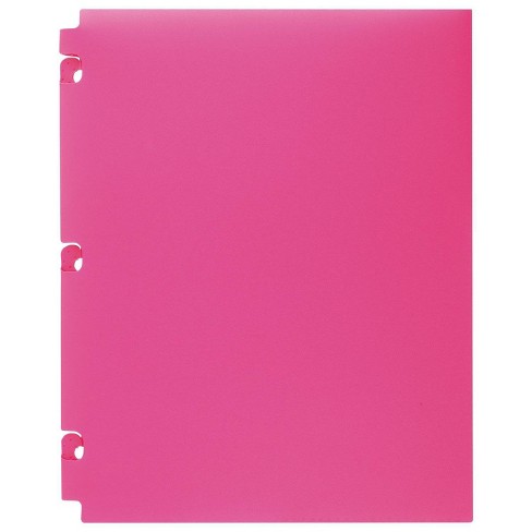 Five Star Snap-in Plastic Folder for Binders 2 Pocket Purple 