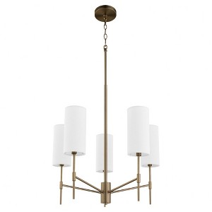 Quorum Lighting Hamilton 5 - Light Chandelier in  Dark Brass - 1 of 4