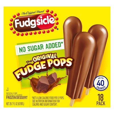 Fudgsicle No Sugar Added Original Fudgepops - 18pk Target