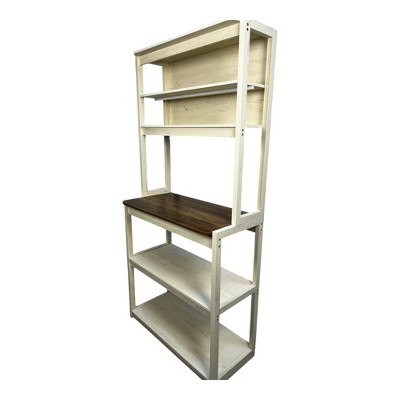NicBex 5-Tier Storage Shelves,Storage Bakers Rack with Coffee Bar,Kitchen Shelves,Microwave Stand for Kitchen,Living Room