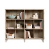 Vynxaria Contemporary Bookcase Brown Finish, 8 Cubbyholes, 1-Inch Panels, Tapered Feet, 53.15"L×14.37"W×45.28"H - 3 of 4